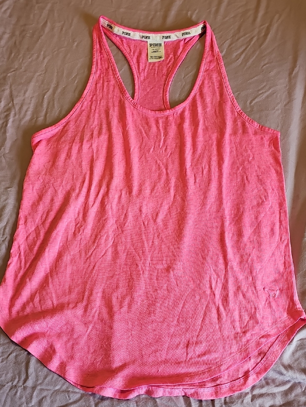 PINK Victoria's Secret Hot Pink Racerback Tank